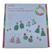 Christmas Earring Kit Make Your Own Polymer Clay Jewellery Brand New