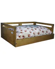 Wooden Pet Bed Printed Small Comfy Cushion