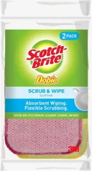 Scotch-Brite Dobie Scrub & Wipe Cloths, Sponge Cloths for Cleaning Kitchen, Bath