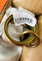 RH BAYONNE SOLID BRASS DRAPERY RINGS (SET OF 7), SMALL