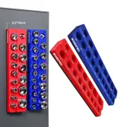 WORKPRO 2PC 1/2" Magnetic Socket Organizer Set SAE&Metric Socket Holder 35 Slots