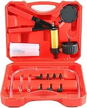 Brake Fluid Flush Kit, 2 in 1 Brake Bleeder Kit Hand Held Fluid Vacuum Gauge Pump Test Set | Brake System Bleeding Tools for Car Truck Motorcycle