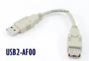 6 inch USB 2.0 A Male/Female Extension Cable / Cord