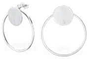 Sterling Silver Circle Stud Earrings