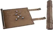 Forged Dice Co. Scroll Dice Tray and Rolling Mat with Zippered Dice Holder - Storage Pouch Holds up to 14 Metal or Plastic Polyhedral Dice - Compatible with DND and Dungeons & Dragons Game Dice