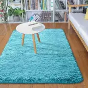 Modern Soft Fluffy Small Shaggy Rug for Bedroom Livingroom 2 x 3 Feet Teal