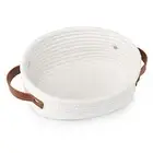 Small Woven Basket, Mini Cotton Rope Storage Basket, Tiny White Easter