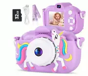 Kids Camera, 32MP Digital Camera, Toddler, Boys, Girls Camera with 32G SD Card