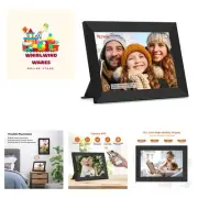 FRAMEO Digital Picture Frame WiFi 10.1 inch Digital Photo Frame Auto-Rotate &...