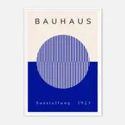 Galrie Bauhaus 1923 Exhibition Poster Iconic Geometric Art Print, White Frame, 50 x 70cm (20 x 28inch)