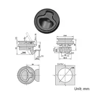 Flush Pull Hatch Slam Hatch Locking Locker Deck Accessories Universal