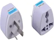 2Pcs AU Power Adapter,3 Pin Australia Plug Converter,Japan/Us/Eu/Uk to AU Travel