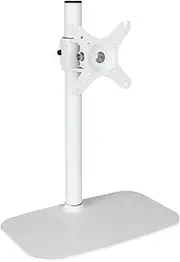 Monitor Arm Single Monitor Stand Fits Most 14"-32" Screens, Free Standing Steel Monitor Mount Adjustable Monitor Desk Stand Hold up to 18.7lbs, VESA Mount 75/100mm Monitor Mount(White)