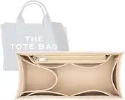 Lckaey purse insert organizer for marc jacobs small tote bag Felt insert Y065Khaki-S
