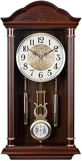 KELAOTE Pendulum Wall Clock Battery Operated - Large Hanging Grandfather Wall Clock with Pendulum - Quiet Pendulum Clock - Chiming Wall Clock for Living Room Decor, Office & Home Decor Gift