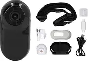 ZenithAur 120° Wide Angle Camera, Pet Collar Lightweight Mini Action Camera with OTG Connection, Ideal for Dogs and Cats, Back Clip Included (Black)