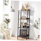 Bookshelf Small Book Shelf, 4 Tier Shelf Office Bookshelf Rustic Brown-15.7" L