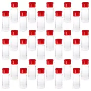 30 Pcs Plastic Spice Bottles Cocoa Powder Container Pepper Shakers