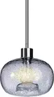 1-Pendant Lights Kitchen Island, Hand Blown Glass Blue Marble Bubbles Pendant...