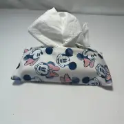 Pocket Tissue Holder Handmade Mickey Minnie Mouse Disney Double Sided 5x3 New