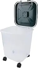 Rice Storage Container, Rolling Wheel Large Capacity Food Grade Ingredient Storage Bin for Corn (Ji7r8ym3d2xq-12)