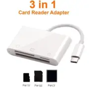 Camera Data Transfer OTG Adapter For SD/TF/CF Memory Card Reader 3 in 1 Type-C