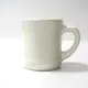 350ml美式咖啡杯 加厚馬克杯 奶黃白色 厚胎杯 陶瓷把手水杯 烤瓷