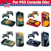 Vinyl Decal Sticker Skin Cover Set for PS5 Console Disk Version + 2 Controller