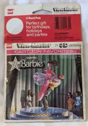 1978 GAF View-Master Superstar Barbie 3 Reel Set, UNOPENED on Cardboard Backing