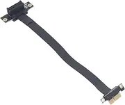 PCI E 3.0 1X to 1X Extension Cable: 8Gbps 20cm 90 Degree Right Angle, PCIE Extension Cable for Universal Graphics Card Sound Card and More