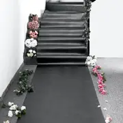 50 ft BLACK Glittered AISLE RUNNER Wedding Ceremony Party Events Decorations