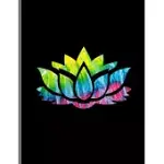 LOTUS FLOWER: COLORFUL WATERLILY BLOSSOM AQUATIC PLANTS YOGA LOVERS LINED NOTEBOOK - 120 PAGES 8.5X11 COMPOSITION
