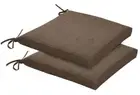 St Barts Outdoor Seat Pad Cushions - Coffee ( Sets of 2 )