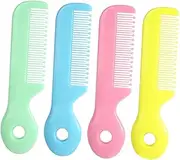 KOMBIUDA 4pcs Baby Comb Wide Tooth Hair detangler Kids detangler Comb Kids Hair Comb Barber Cutting Combs Flat Hair Comb Hairdressing Comb Rat Tail Comb Hair Comb abs Newborn