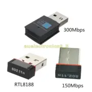 Mini USB 150/300Mbps WiFi Wireless Adapter Dongle Network LAN Card 802.11n/g/b