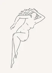 [Namly Design] Poster - Minimalist Line Art Lady