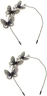 [FOMIYES] Pcs Retro Style Butterfly Hairband Set Stage Headband for Festival Hair Decor for Party