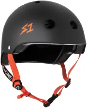 S-One Helmet Lifer Black Matte/Orange Straps