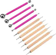 Meuxan 10 Piece Ball Stylus Dot Painting Tool Set, Clay Pottery Modeling Kit