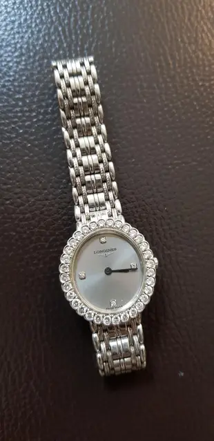 浪琴 longines 白k 鑽錶 女錶