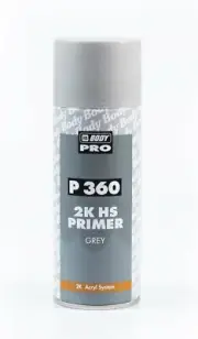 HB Body P360 2K HS Primer Filler Spray Paint Grey Aerosol 400mL