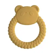 1Pcs Food Grade Baby Silicone Teether Toy Cartoon Rabbit Nursing Teething Ring B