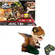Mattel Jurassic World Roarin’ Frenzy T Rex RC Toy, Motorized Remote Control Tyrannosaurus Rex Dinosaur, Multiple Movement Modes & Sounds