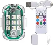 LED Strobe Light, Wireless Car Light, 300AH Battery Powered Vehicle Lamp with Remote, Type-C Fast Charging for Car RVs Trucks Motorcycles, 1.97x1.42x0.63 inches PVC