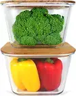 Glass Containers with Wood Lids Large Glass Food Storage Container Set Glass