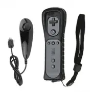 Wii Remote Nunchuk Controller Black Controllers & Attachments