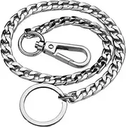 [STKARCV] Metal Keychain Wallet Belt Chain Rock Trousers Hipster Pant Jean Men's Key(Silver)