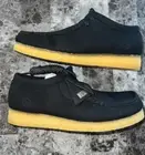 NEW MENS CLARKS ORIGINALS WALLABEE LIMITED EDITION BLACK Vegan LOW TOP SHOES