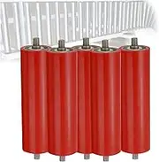 5 Pcs Polyurethane Coated Conveyor Roller, Conveyor Belt Roller Drive Transmission Replacement Part Diameter 35mm 50mm 60mm 70mm, Roller for All Types of Moving Projects(5 Pcs D-2.8inch/70mm,L-290MM/1