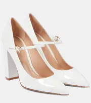 [Gianvito Rossi] Gianvito Rossi 100 patent leather Mary Jane pumps AU 11 white